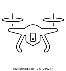 drone icon isolated on white background, vector illustration.