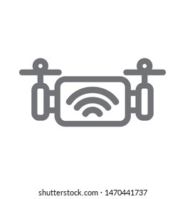 drone icon isolated sign symbol vector illustration - vector  