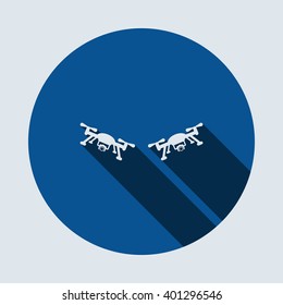 drone Icon isolated vector flat design