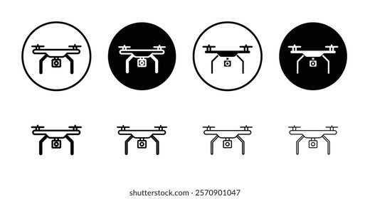Drone icon linear logo isolated
