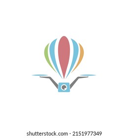 Drone icon logo design illustration vector template