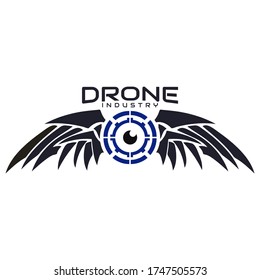 drone icon logo design vector