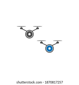 Drone icon logo design vector template
