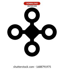 drone icon or logo isolated sign symbol vector illustration - high quality black style vector icons
