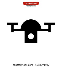 drone icon or logo isolated sign symbol vector illustration - high quality black style vector icons
