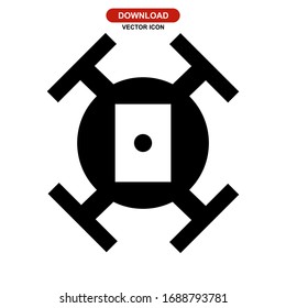 drone icon or logo isolated sign symbol vector illustration - high quality black style vector icons
