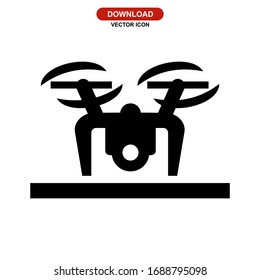 drone icon or logo isolated sign symbol vector illustration - high quality black style vector icons
