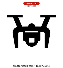 drone icon or logo isolated sign symbol vector illustration - high quality black style vector icons
