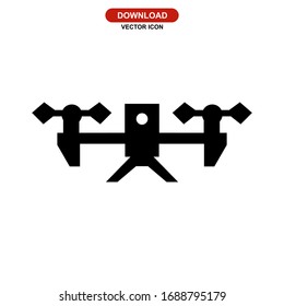 drone icon or logo isolated sign symbol vector illustration - high quality black style vector icons
