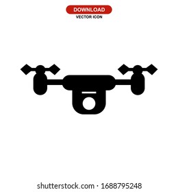 drone icon or logo isolated sign symbol vector illustration - high quality black style vector icons
