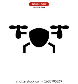 drone icon or logo isolated sign symbol vector illustration - high quality black style vector icons
