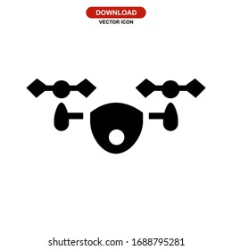 drone icon or logo isolated sign symbol vector illustration - high quality black style vector icons
