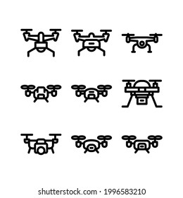 drone icon or logo isolated sign symbol vector illustration - Collection of high quality black style vector icons
