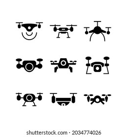 drone icon or logo isolated sign symbol vector illustration - Collection of high quality black style vector icons
