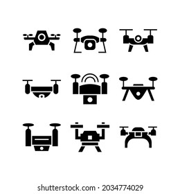 drone icon or logo isolated sign symbol vector illustration - Collection of high quality black style vector icons
