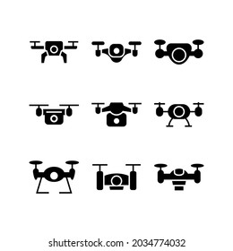 drone icon or logo isolated sign symbol vector illustration - Collection of high quality black style vector icons

