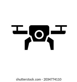 icono dron o logotipo símbolo de signo aislado ilustración vectorial - iconos vectoriales de estilo negro de alta calidad
