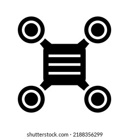 drone icon or logo isolated sign symbol vector illustration - high quality black style vector icons
