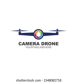 drone icon logo vector illustration design template