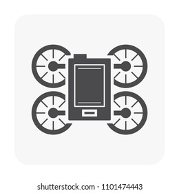 Drone icon on white.