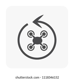 Drone icon on white.