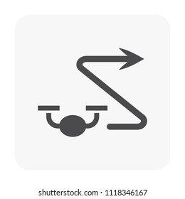 Drone icon on white.