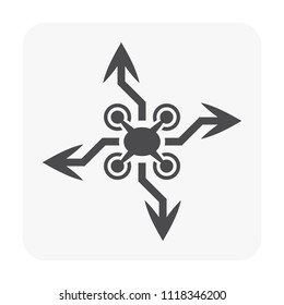 Drone icon on white.