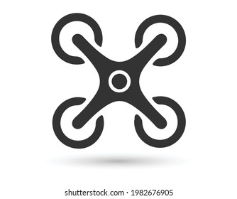 Icono de dron sobre fondo blanco