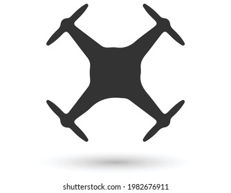 Icono de dron sobre fondo blanco