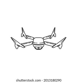 drone icon on white background. Perfect use for web, pattern, design, icon, ui, ux, etc.