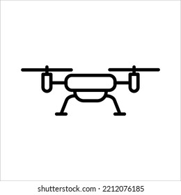 Drohnensymbol auf weißem Hintergrund