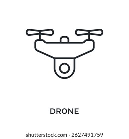 Estilo De Estrutura De Tópicos Do Ícone De Drone. Ilustração De Vetor Para Design Gráfico