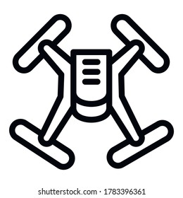 Drone icon. Outline drone vector icon for web design isolated on white background