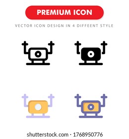drone icon pack isolated on white background. for your web site design, logo, app, UI. Vector graphics illustration and editable stroke. EPS 10.