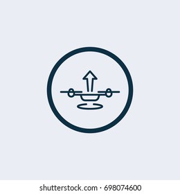 Drone icon. Quadcopter vector icon.