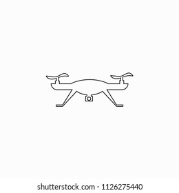 Drone icon. Quadcopter vector design. Quad copter illustration. Element of new technology