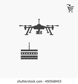 drone Icon, quadrocopter icon