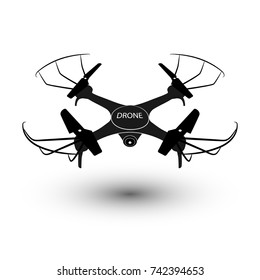 drone icon, quadrocopter stylized vector symbol