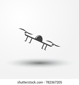 drone icon, quadrocopter stylized vector symbol