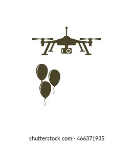 Drone Icon, Quadrocopter Icon Vector