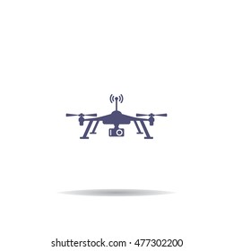 Drone Icon, Quadrocopter Icon Vector
