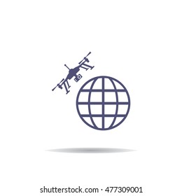 Drone Icon, Quadrocopter Icon Vector