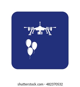 Drone Icon, Quadrocopter Icon Vector