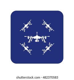 Drone Icon, Quadrocopter Icon Vector