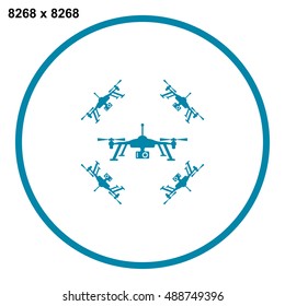 Drone Icon, Quadrocopter Icon Vector