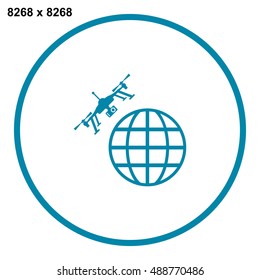 Drone Icon, Quadrocopter Icon Vector