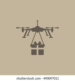 Drone Icon, Quadrocopter Icon Vector