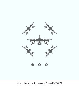 drone Icon, quadrocopter icon, vector, icon flat