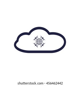 drone Icon, quadrocopter icon, vector, icon flat
