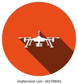 drone Icon, quadrocopter icon, vector, icon flat